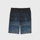 Boys' Thin Stripe Hybrid Swim Trunks - Art Class Black