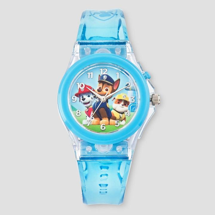 Nickelodeon Kids Paw Patrol Flashing Band Watch - Blue, Boy's, Clear