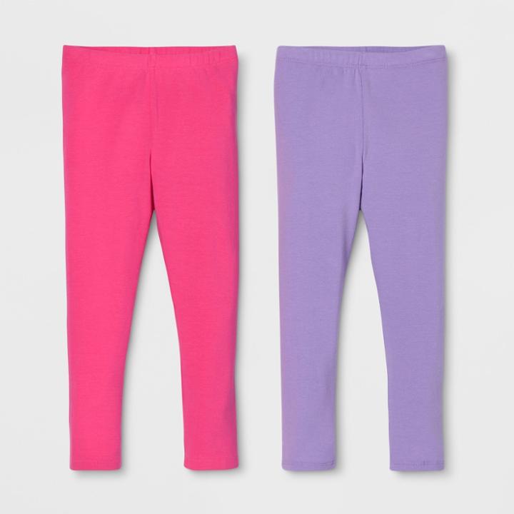 Toddler Girls' 2pk Leggings Set - Cat & Jack Pink Violet