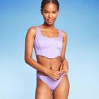 Women's Longline Corset Top Bikini Top - Wild Fable Purple