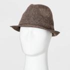 Men's Houndstooth Fedora Hat - Goodfellow & Co Basic Brown M/l, Size:
