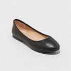 Women's Everly Wide Width Round Toe Ballet Flats - Universal Thread Black 9w,