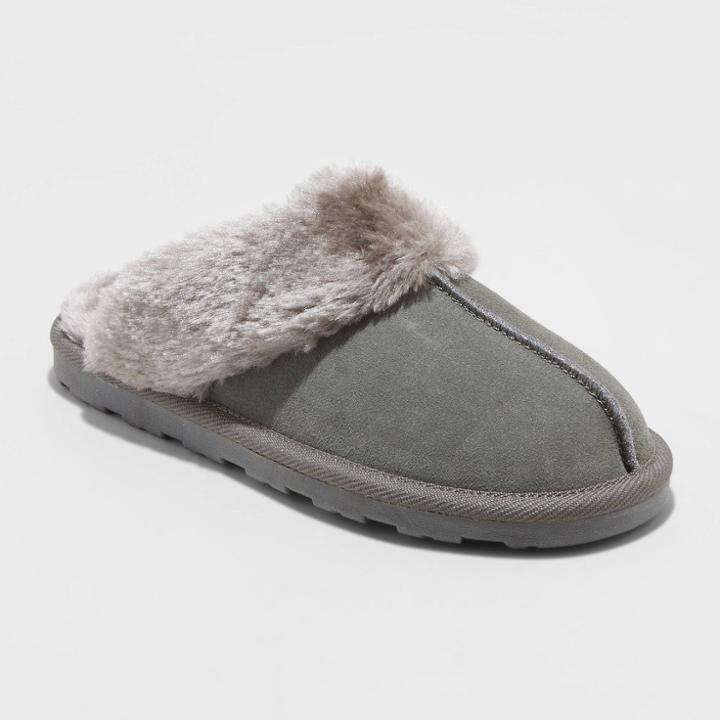 Women's Chandra Genuine Suede Slide Slipper - Stars Above Gray