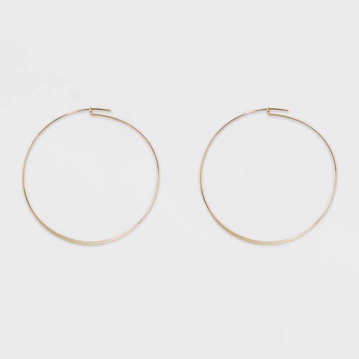 Large Flat Hoop Earrings - A New Day Gold