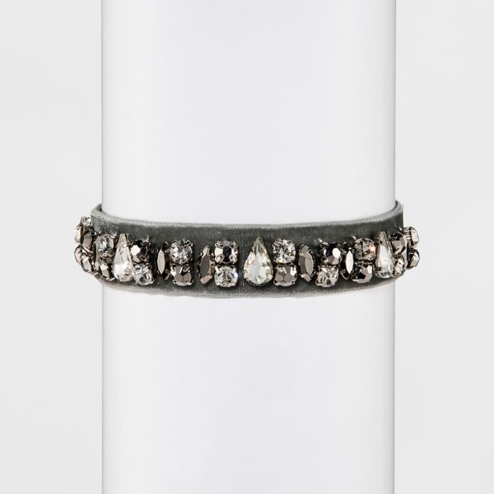 Target Women's Necklace Velvet Choker With Cluster