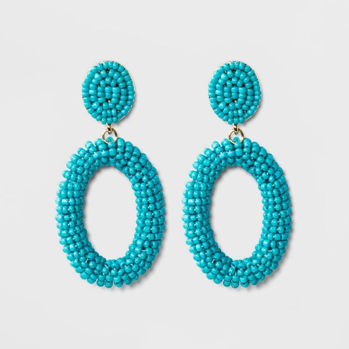 Sugarfix By Baublebar Beaded Hoop Earrings - Turquoise, Girl's,
