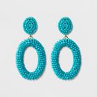 Sugarfix By Baublebar Beaded Hoop Earrings - Turquoise, Girl's,