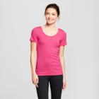 Women's Fitted Short Sleeve Scoop T-shirt - A New Day Pink