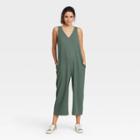 Women's Sleeveless Cropped Jumpsuit - Universal Thread Green