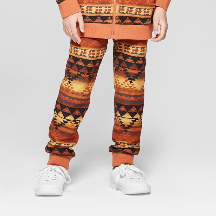 Boys' Printed Jogger Pants - Art Class Orange