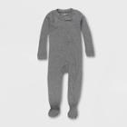 Honest Baby Solid Snug Fit Footed Pajama - Gray