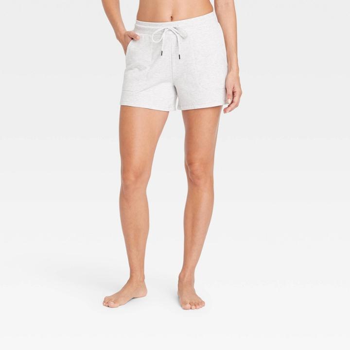 Women's Beautifully Soft Fleece Lounge Shorts - Stars Above Heathered Gray