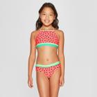 Girls' Seeds And Stripes Bikini - Cat & Jack Coral