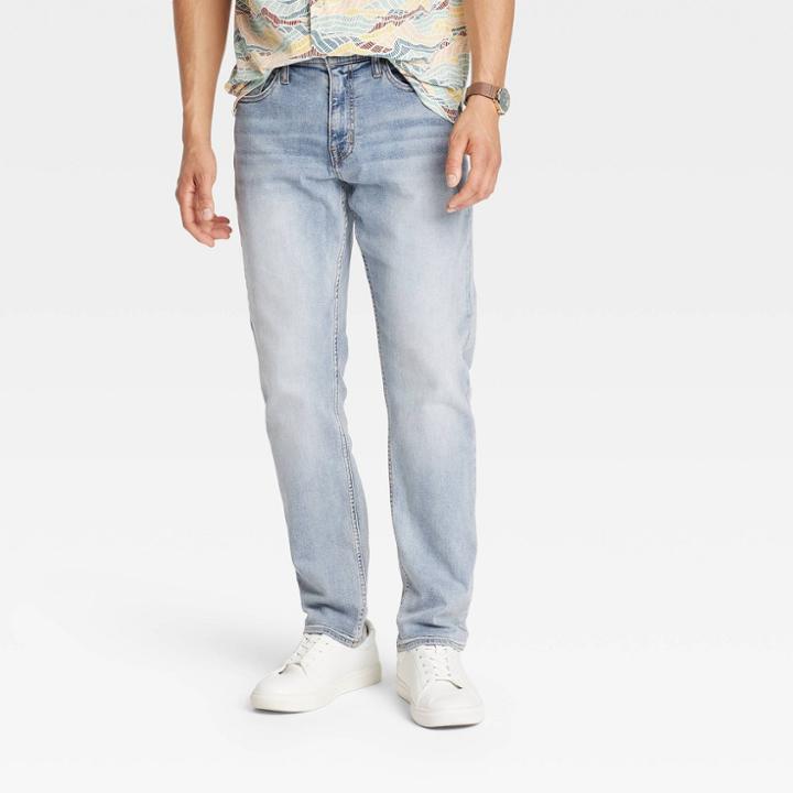 Men's Athletic Fit Jeans - Goodfellow & Co Light Wash 30x32,