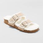 Women's Mad Love Keava Faux Fur Lined Footbed Sandals - Taupe