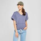 Women's Short Sleeve Tie Waist Hoodie - Grayson Threads (juniors')