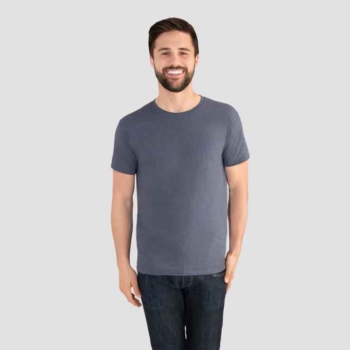 Petitefruit Of The Loom Select Men's Short Sleeve T-shirt - Gray M, Men's, Size: Medium, Heathered Deep Blue