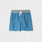 Baby Boys' Chambray Woven Shorts Pull-on Pants - Cat & Jack Blue