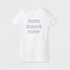 Shinsung Tongsang Women's Short Sleeve Mama Graphic T-shirt - White