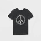 Boys' Short Sleeve Peace Sign Graphic T-shirt - Cat & Jack Black