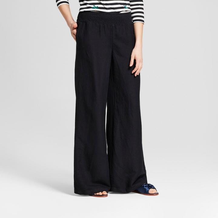 Women's Linen Pants - A New Day Black