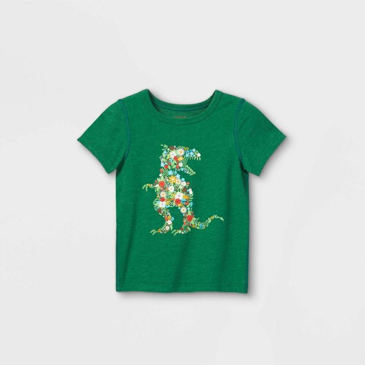 Toddler Boys' Adaptive Dinosaur Graphic T-shirt - Cat & Jack Green