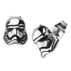 Star Wars Episode 7 Stormtrooper 3d Stainless Steel Stud Earrings, Adult Unisex