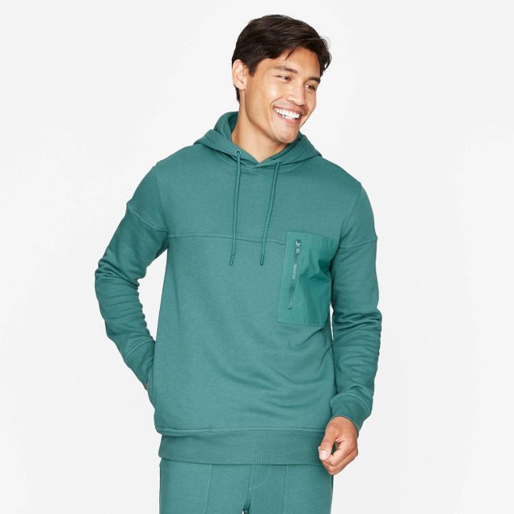 Men's Relaxed Fit Hoodie Sweatshirt - Goodfellow & Co Teal