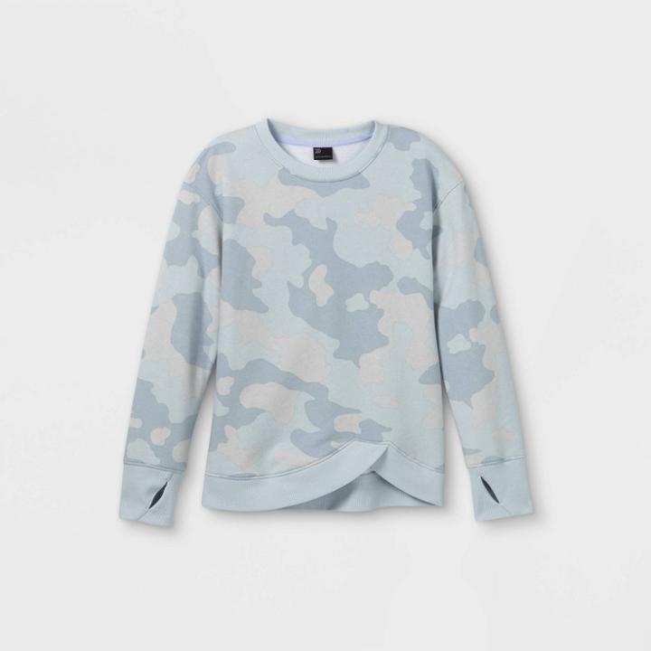 Girls' Fleece Pullover Sweatshirt - All In Motion Gray