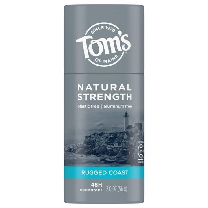 Tom's Of Maine Men's Plastic-free Natural Strength Deodorant Rugged Coast