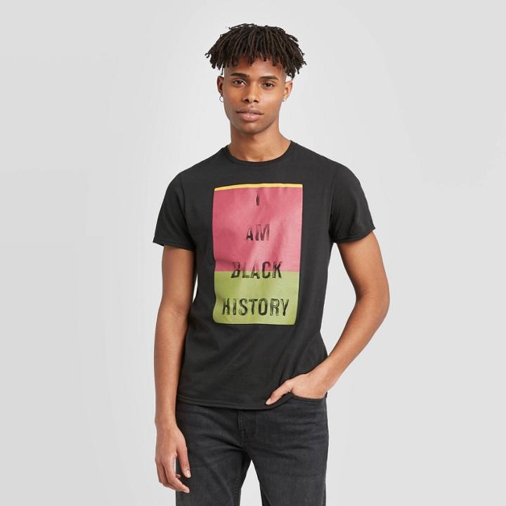 Well Worn Men's I Am Black History Short Sleeve Crewneck T-shirt - Black S, Men's,