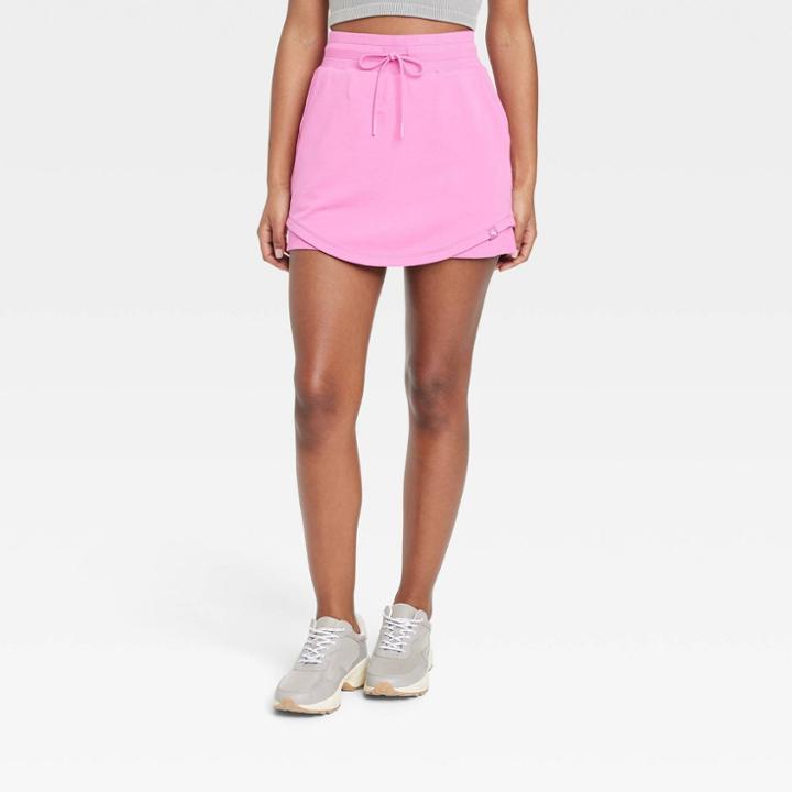 Women's French Terry Skorts - Joylab Berry Pink