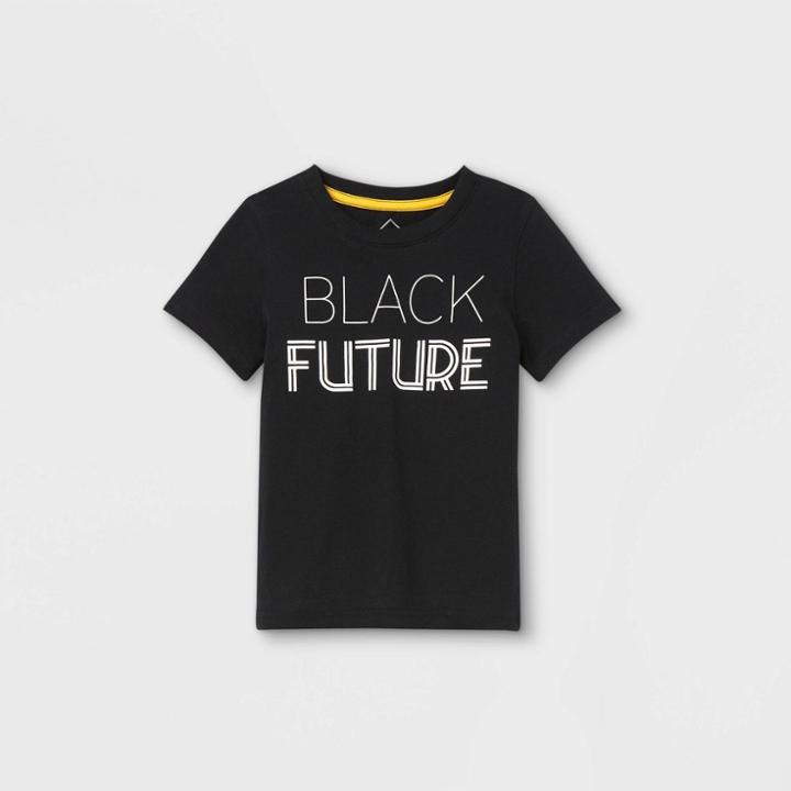Well Worn Black History Month Toddler 'black Future' Short Sleeve T-shirt - Black