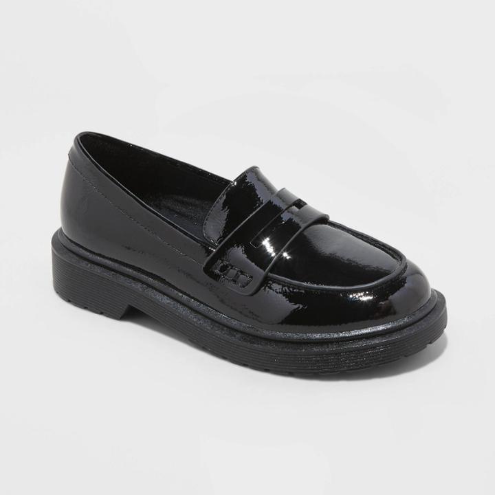 Girls' Celia Slip-on Loafers - Art Class Black