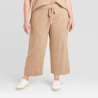 Women's Plus Size Mid-rise Sweater Pants - Universal Thread Brown 1x, Women's, Size: