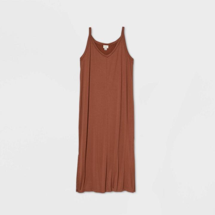 Women's Sleeveless Knit Dress - A New Day Brown