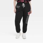 Women's Plus Size Chicago Bulls Nba Graphic Slim Pants - Black