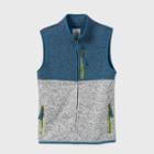 Boys' Snit Fleece Zip Vest - Cat & Jack Teal/gray