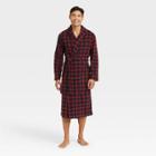 Men's Plaid Microfleece Robe - Goodfellow & Co Red