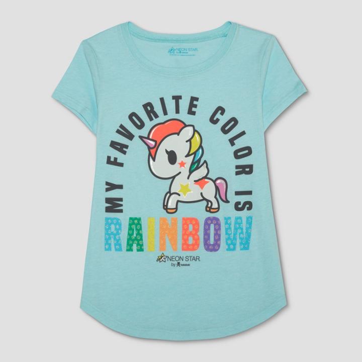 Girls' Tokidoki Unicorno Graphic Short Sleeve T-shirt - Blue