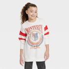 Girls' Oversized Varsity Sweatshirt - Art Class Cream