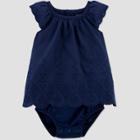 Baby Girls' Sunsuit Romper - Just One You Made By Carter's Navy Newborn, Girl's, Blue