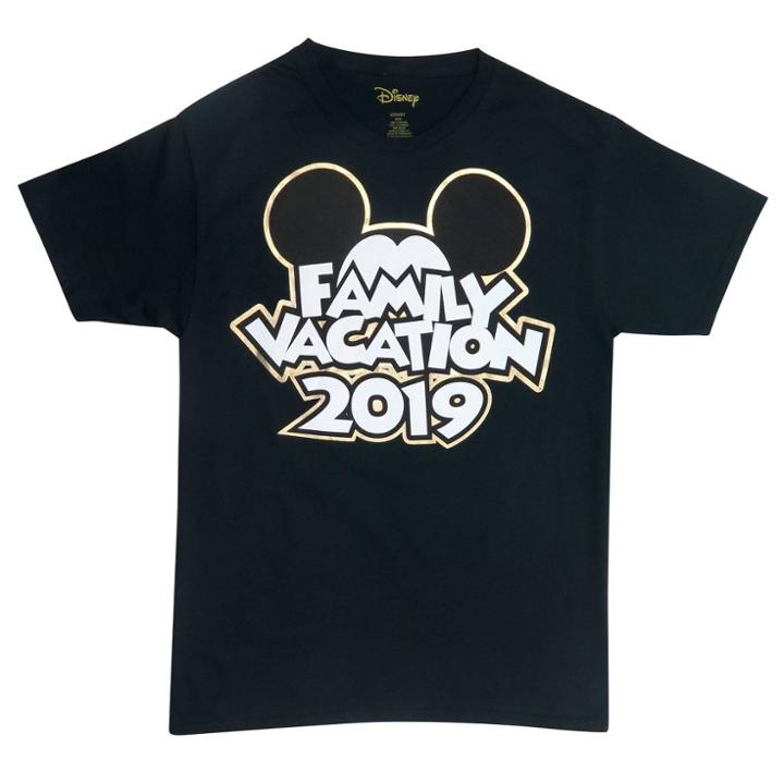 Men's Mickey Family Vacation 2019 T-shirt - Disney- Black