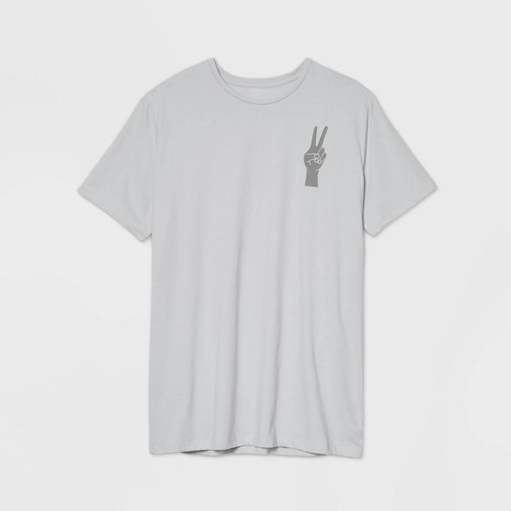 Men's Tall Standard Fit Short Sleeve Peace Sign Graphic T-shirt - Goodfellow & Co