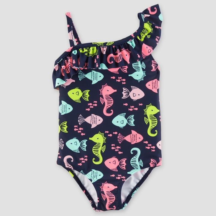 Toddler Girls' Fish One Piece Swimsuit - Just One You Made By Carter's Blue