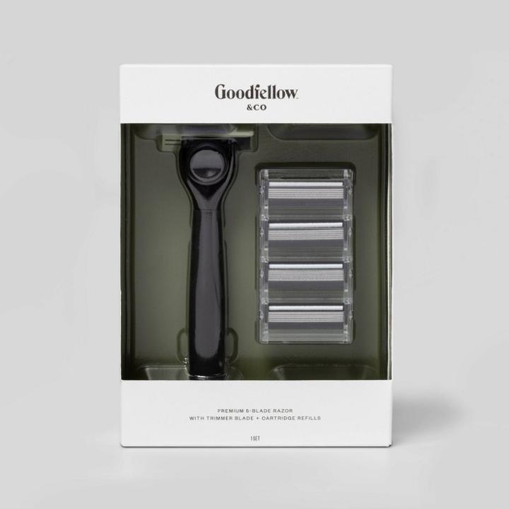 Men's 5 Blade Razor With 5 Cartridges Gift Set - Goodfellow & Co
