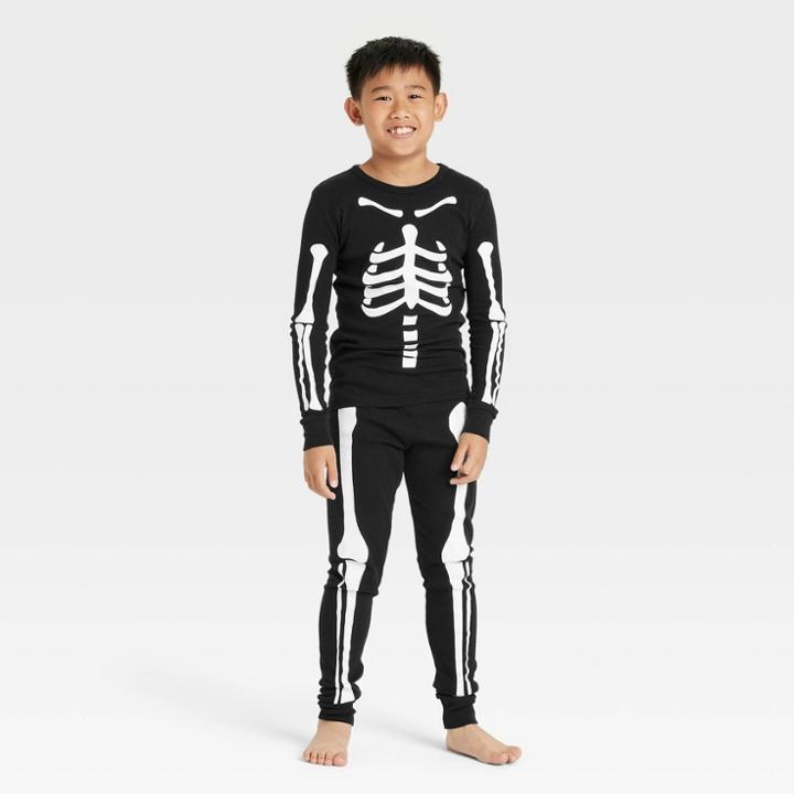 Kids' Halloween Skeleton Matching Family Pajama Set - Hyde & Eek! Boutique Black