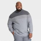 Men's Big & Tall Striped Hooded Pullover - Goodfellow & Co Gray