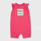 Levi's Baby Girls' Ruffle Sleeve Romper - Pink Newborn