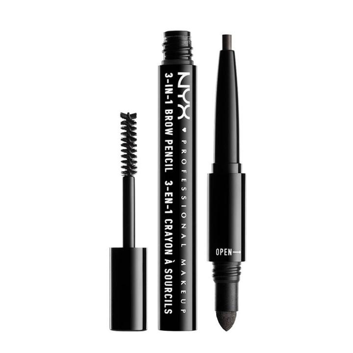 Nyx Professional Makeup 3-in-1 Brow Pencil - Charcoal